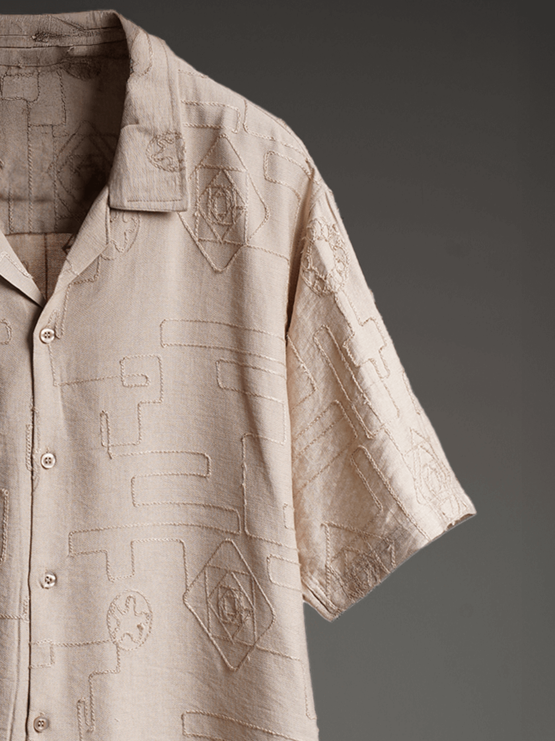 Beige Breeze Knitted Shirt