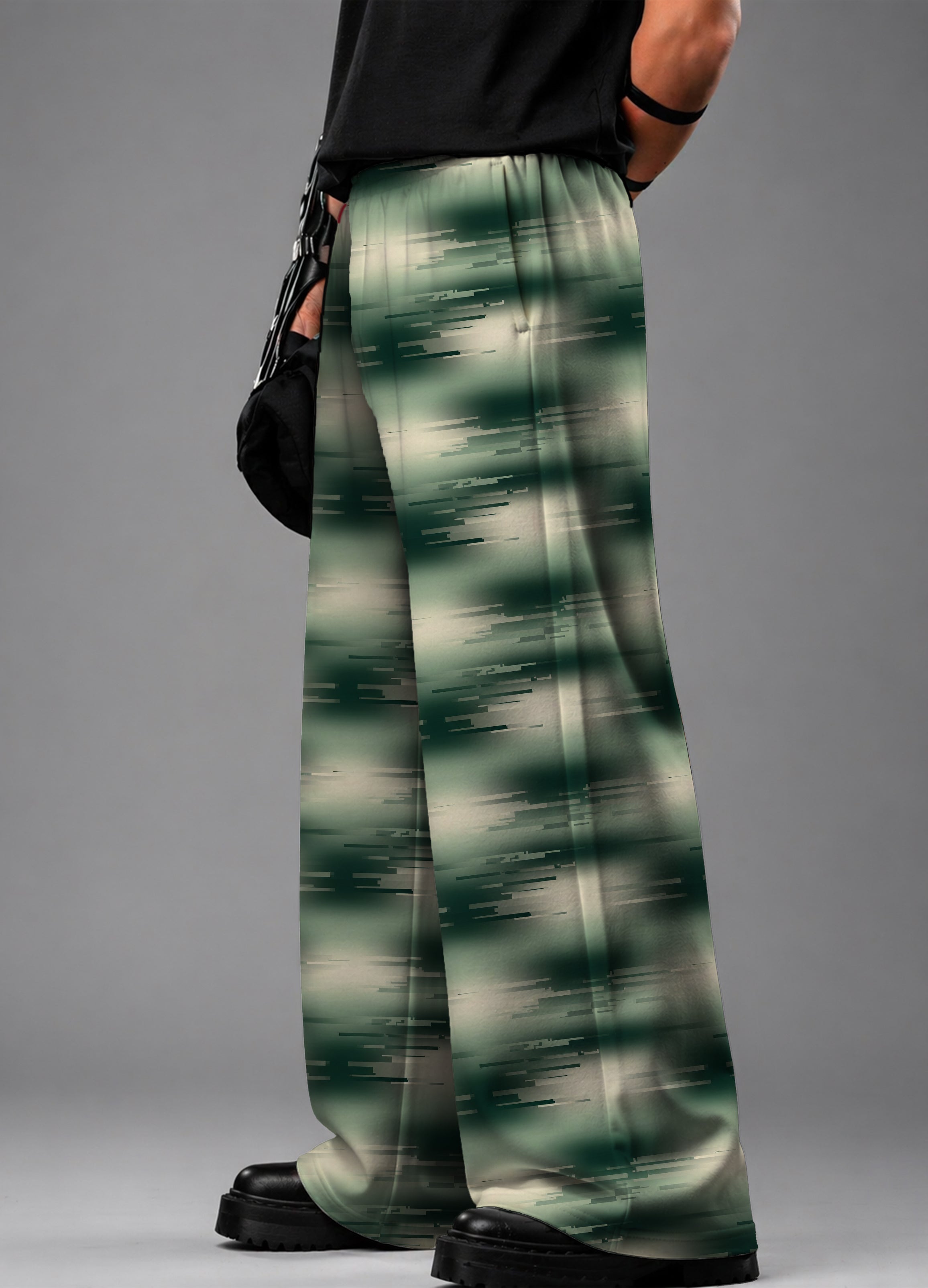 Glitch Moss Baggy Trousers