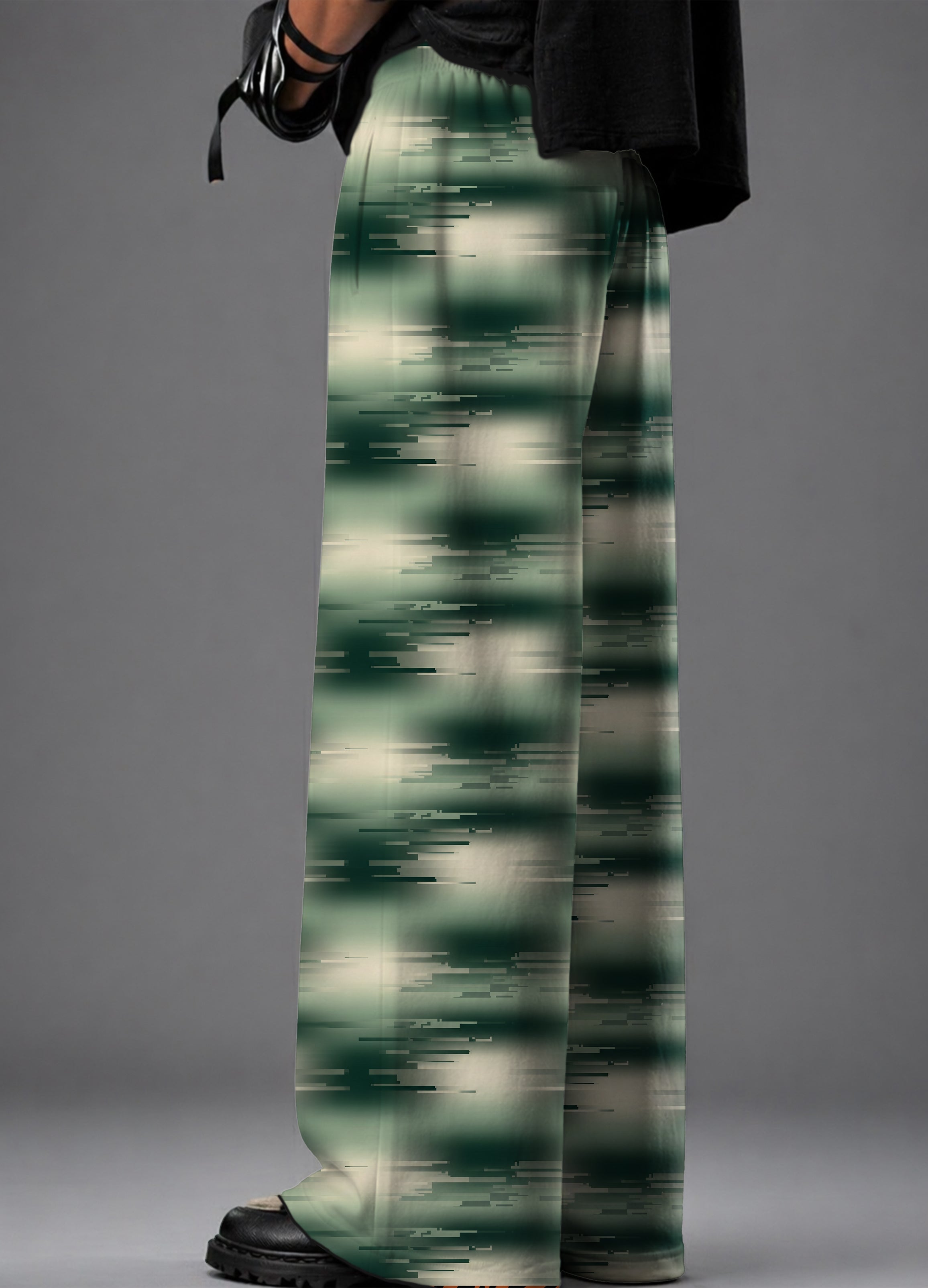 Glitch Moss Baggy Trousers