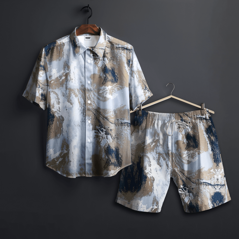Cloud Burst Shirts and Short Set - 100% cotton