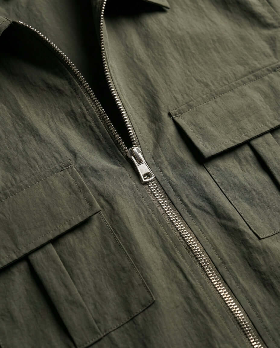 Olive Utility Zip Co-ord // Tech-Nylon Series