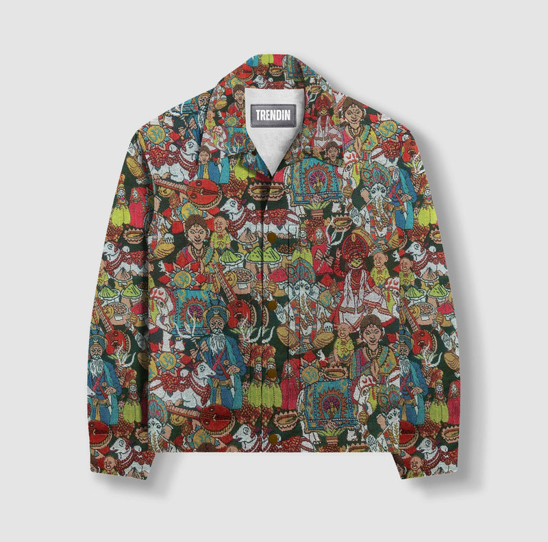 Cultural Canvas Shacket