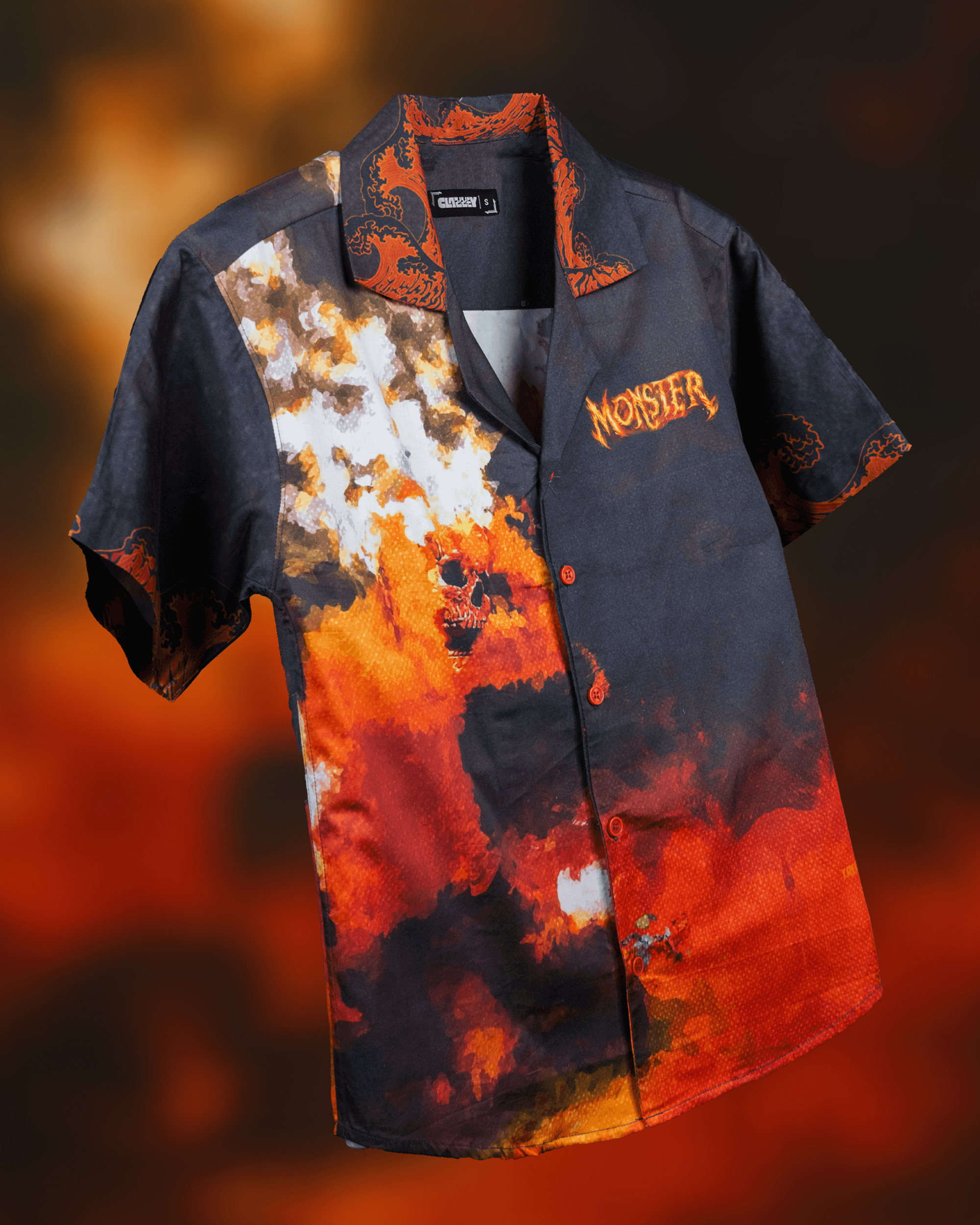 Monster Flames Cotton Shirt
