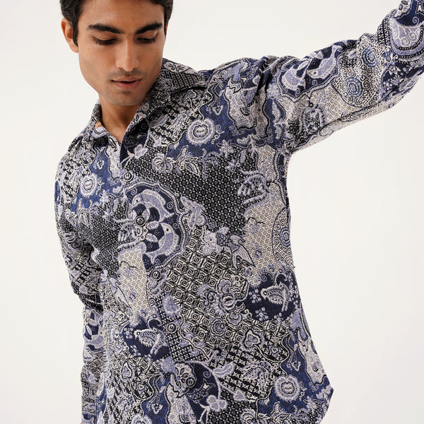Navy Nebula Shacket – Premium Unisex Shacket