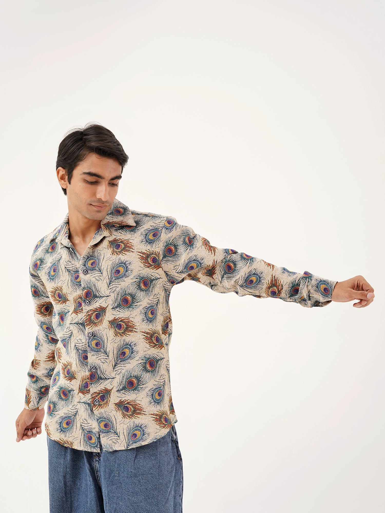 Rajwada Feathers Shacket – Premium Collared Jackets