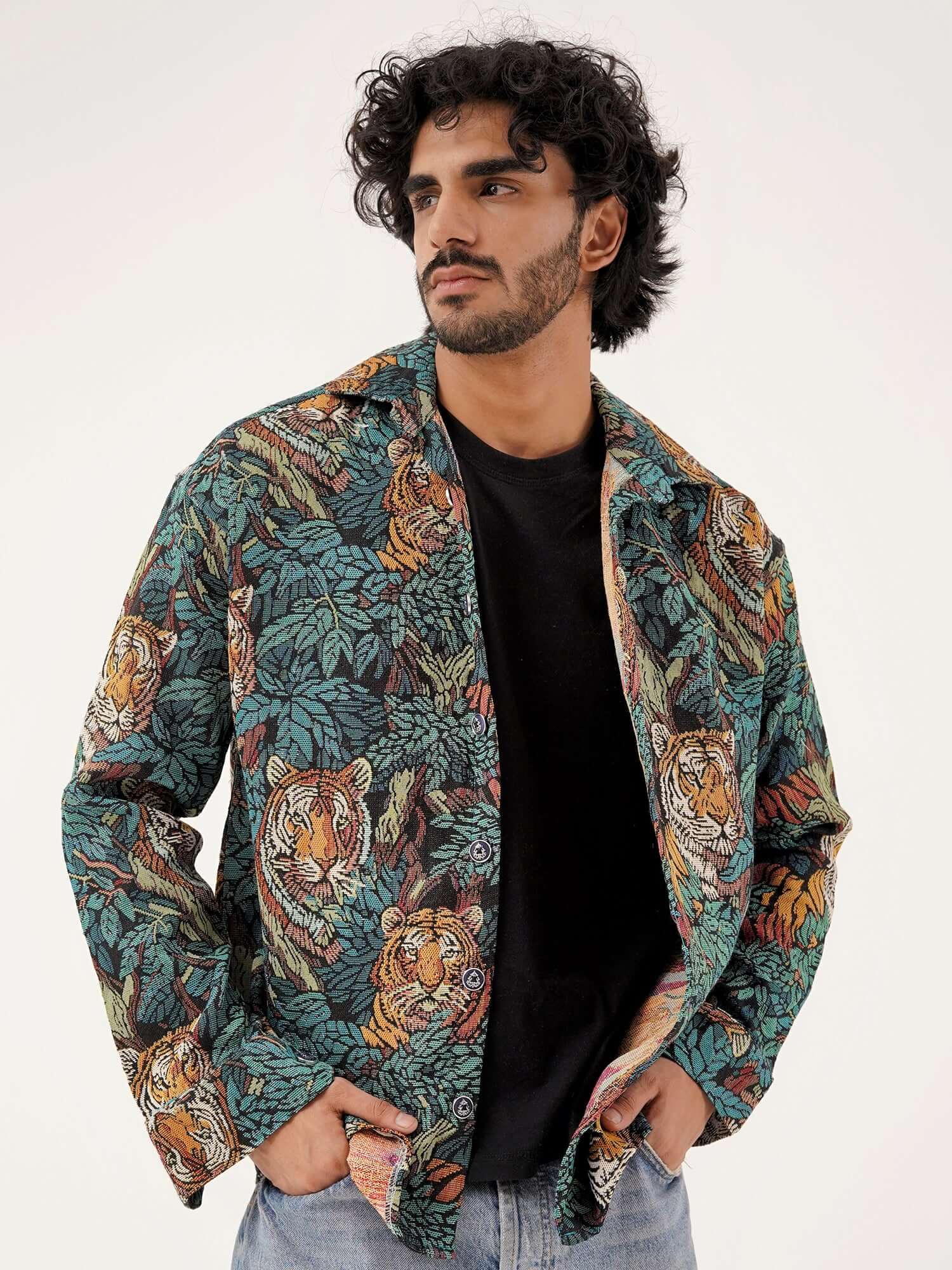 Jungle Royalty Shacket – Designer Cotton Jacket