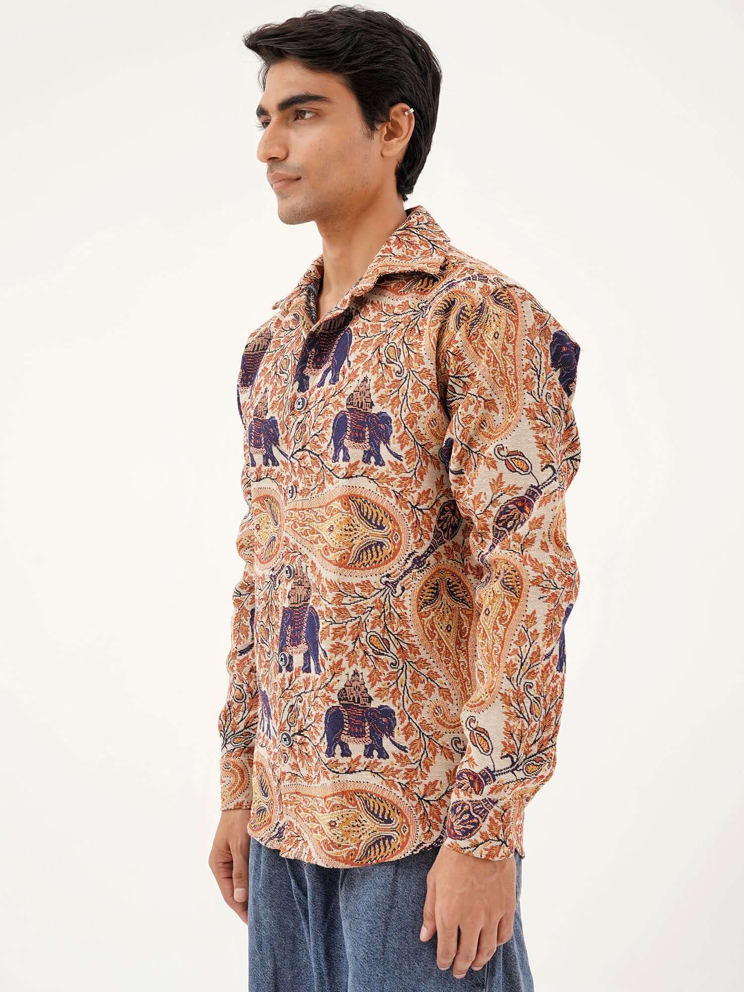 Elephant Memoir Shacket – Premium Jacquard Comfort