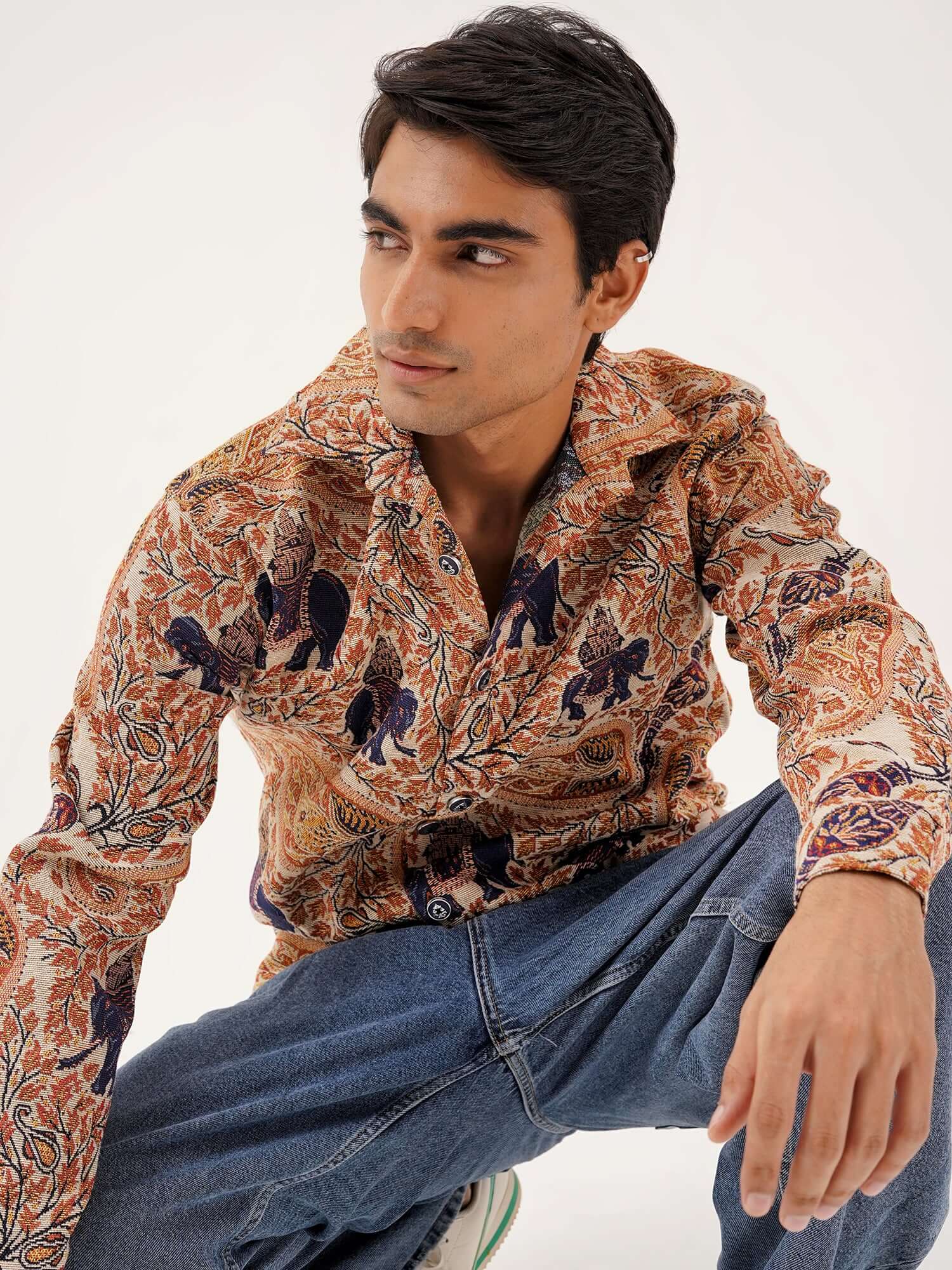 Elephant Memoir Shacket – Premium Jacquard Comfort