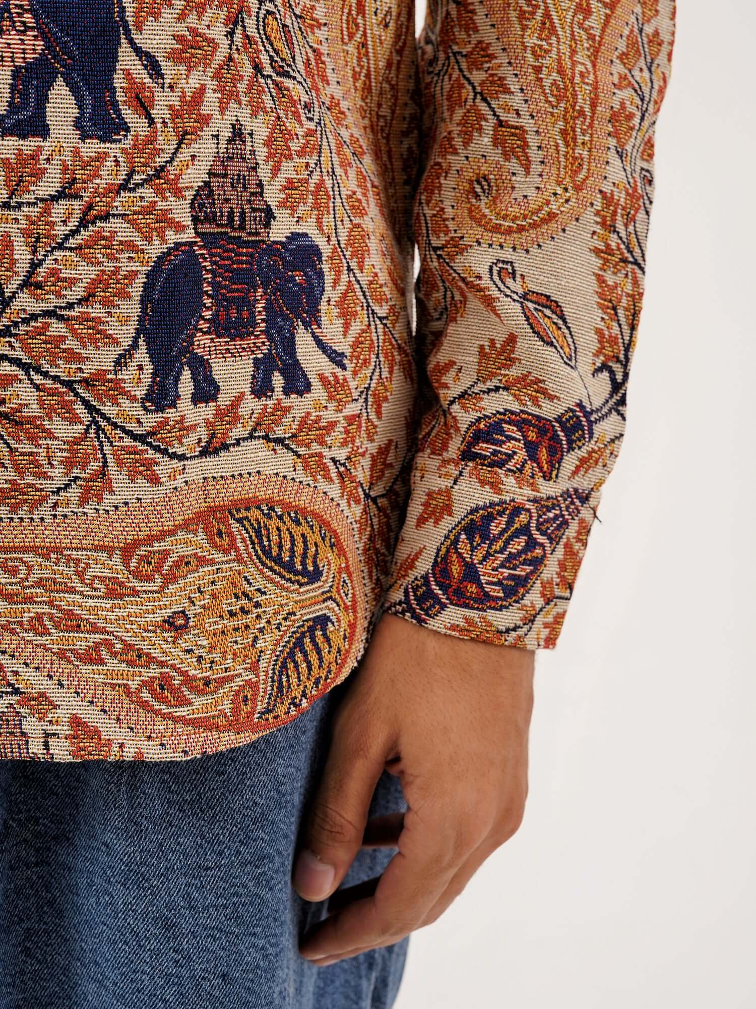 Elephant Memoir Shacket – Premium Jacquard Comfort