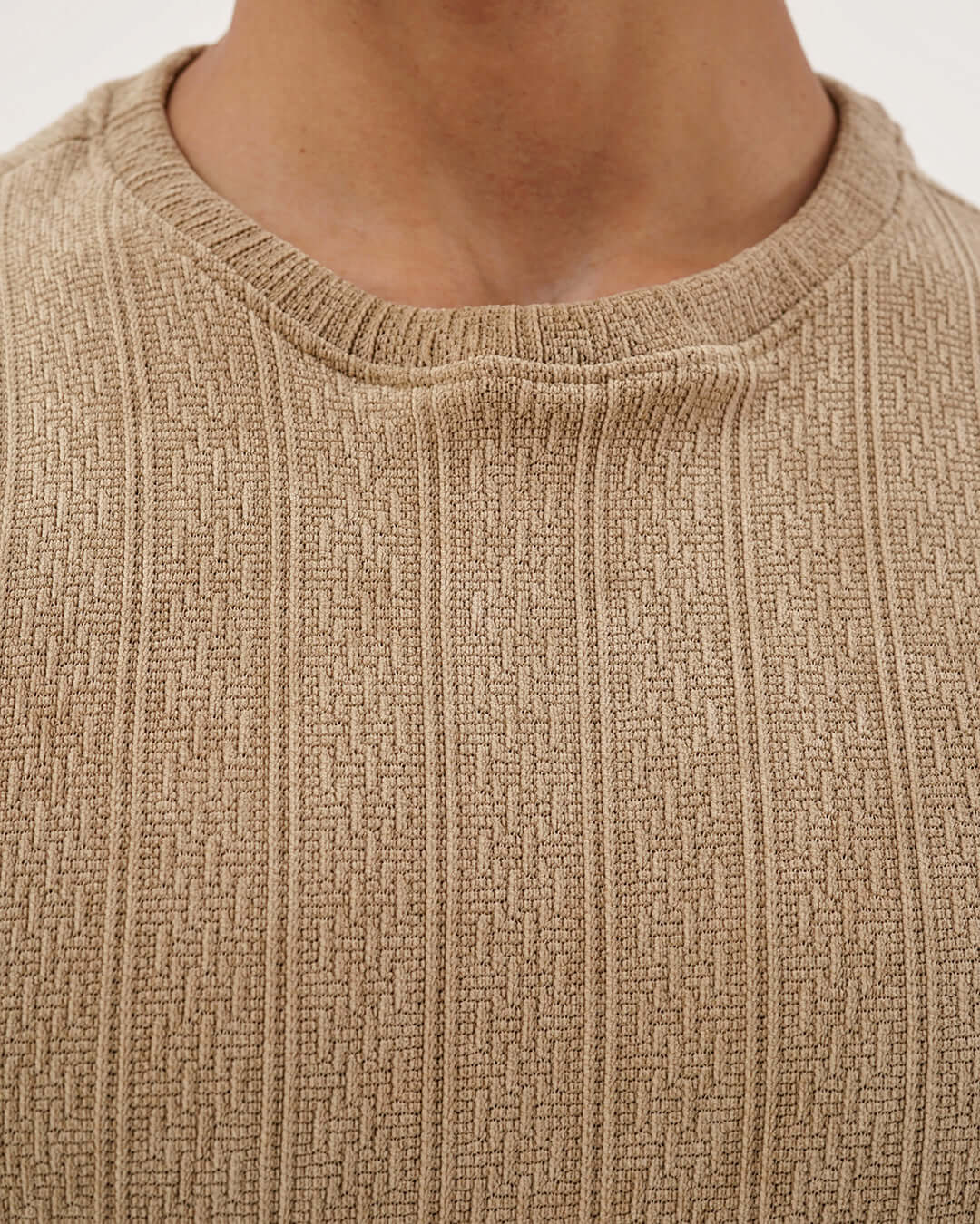 Daily Luxe Jacquard Sweatshirt - Premium jacquard textured fabric for a luxe winter feel