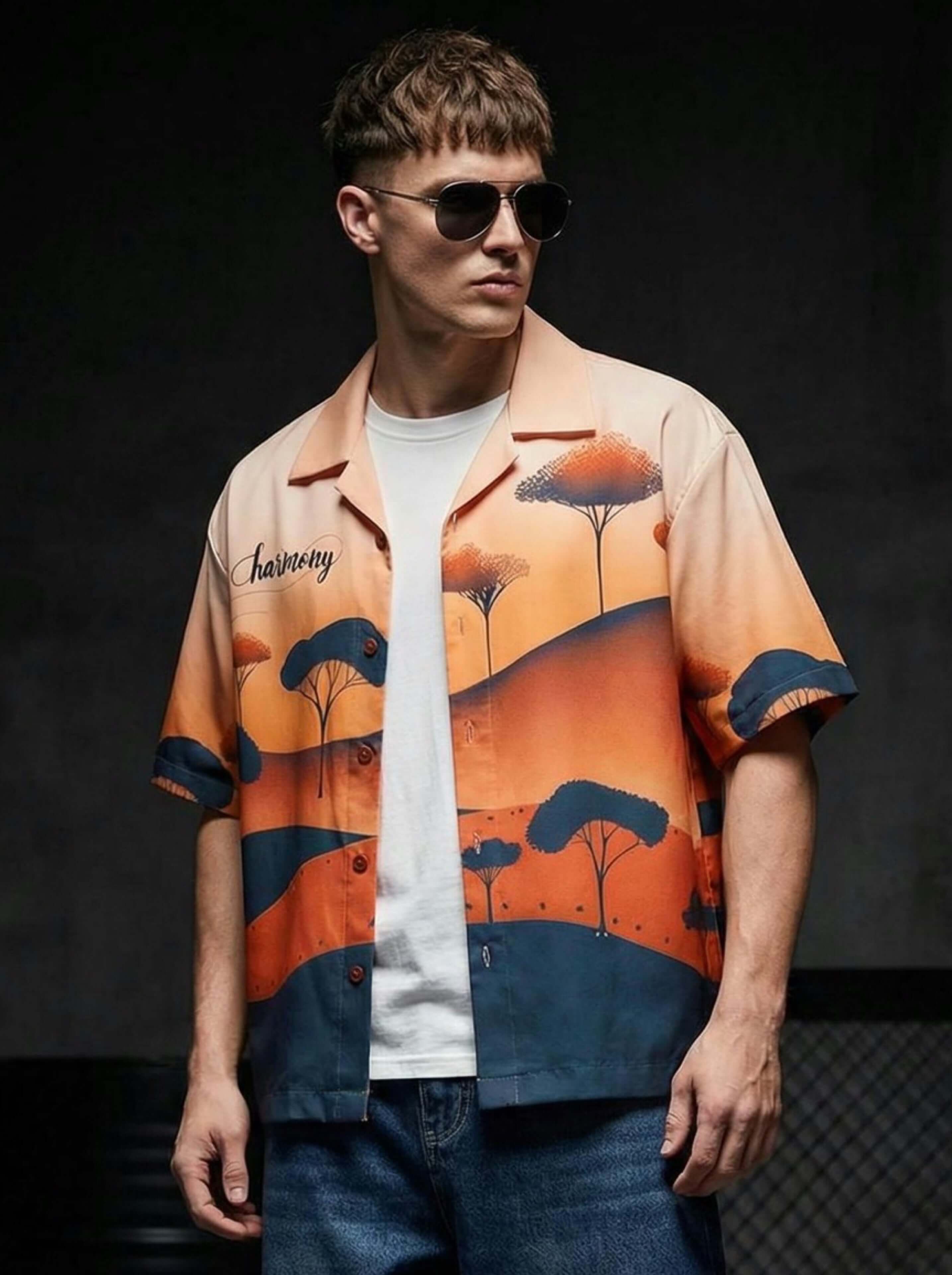 Harmony Sunset Cotton Shirt