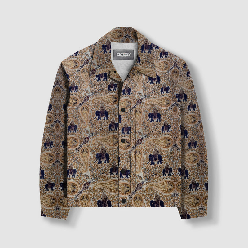 Elephant Memoir Shacket for Urban Streetwear Layering