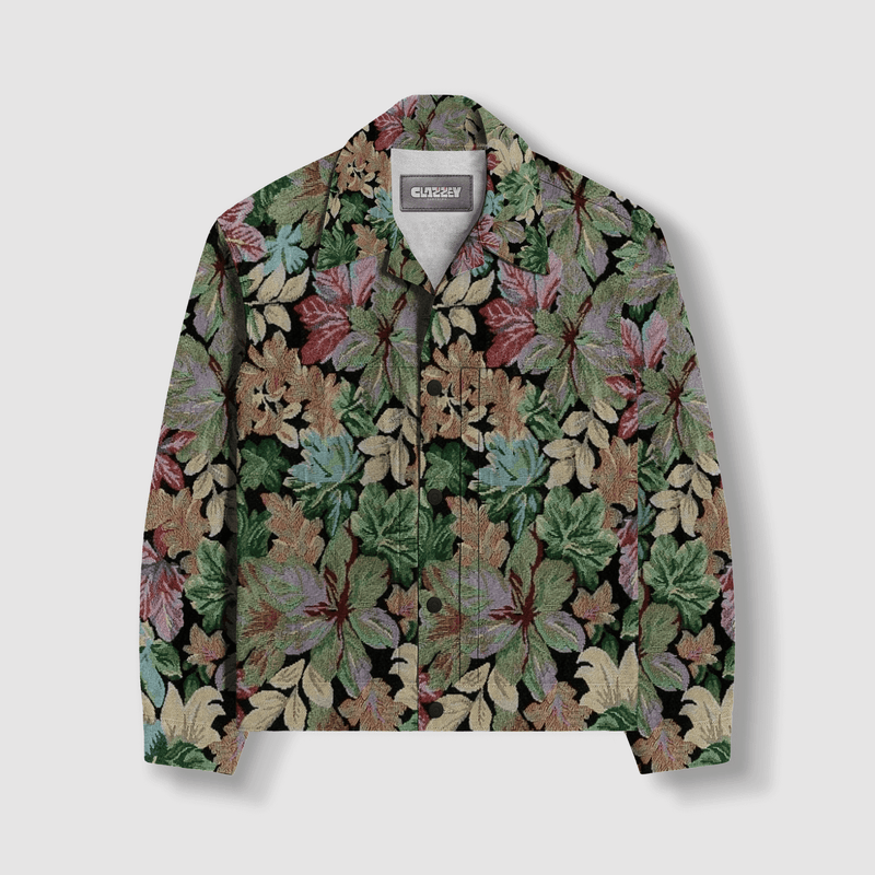 Whispering Leaves Shacket for Nature-Inspired Streetwear Style