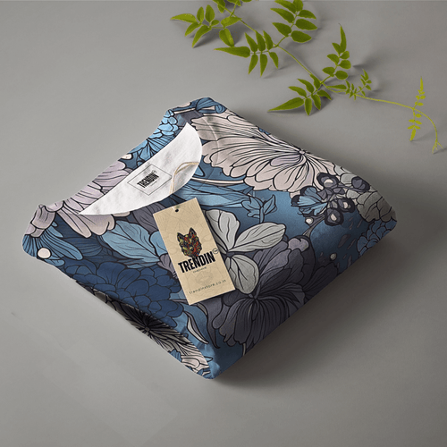Floral Cascade Printed Tee - Stylish Cotton Streetwear