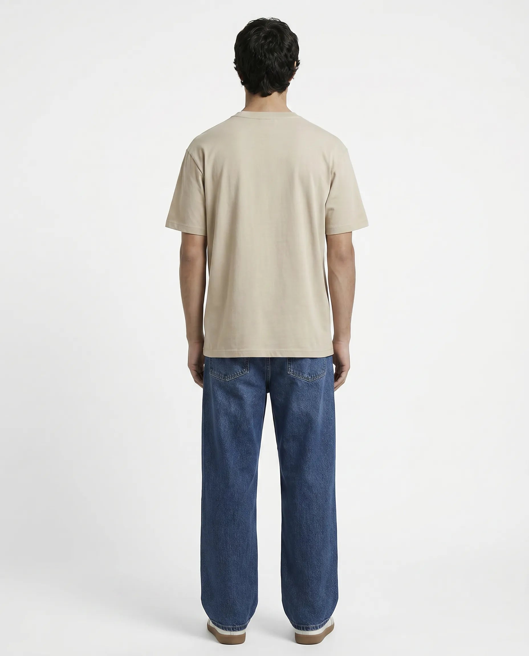 Premium Cotton Relaxed T-Shirt Beige CLAZZEY
