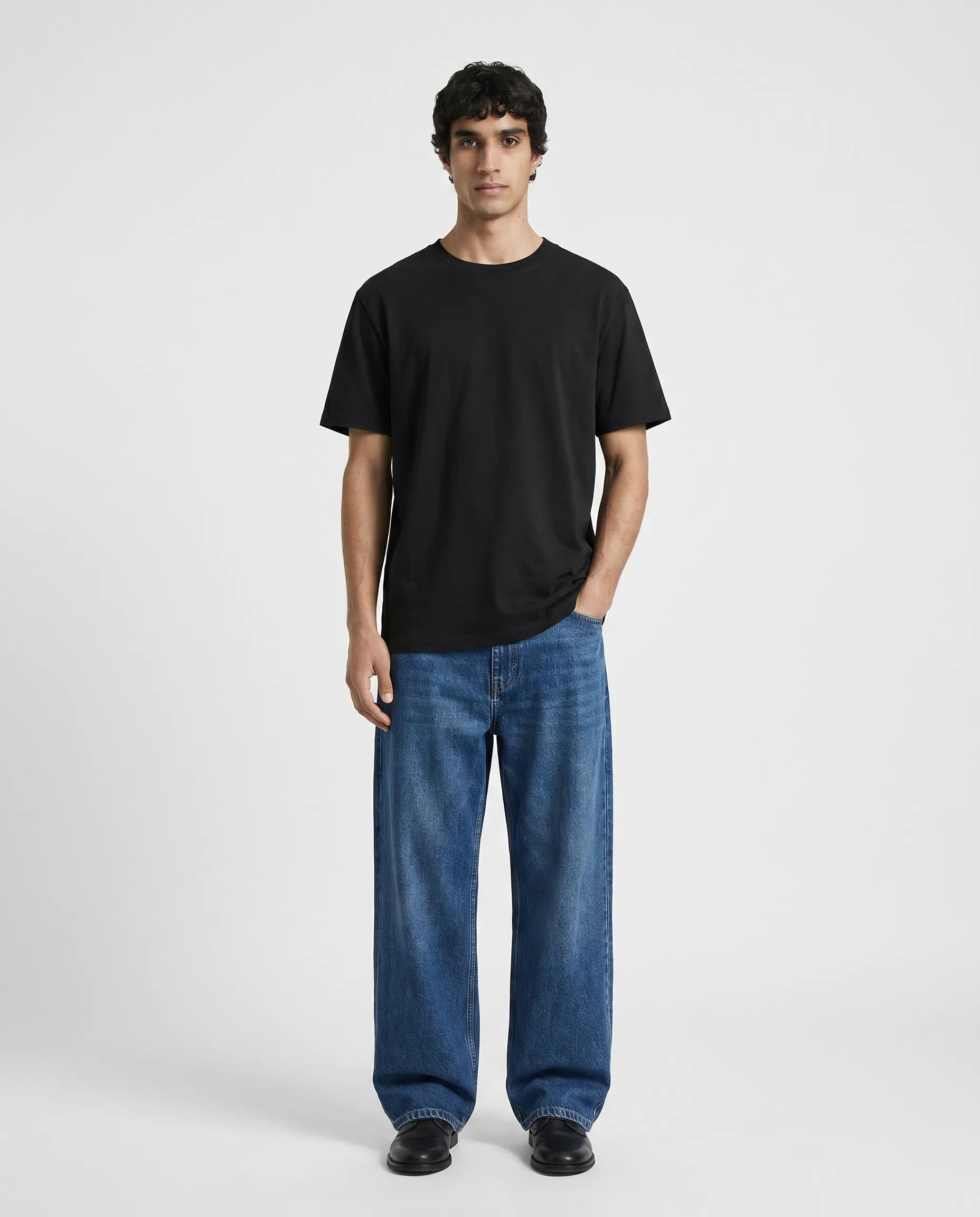Premium Cotton Relaxed T-Shirt Black CLAZZEY