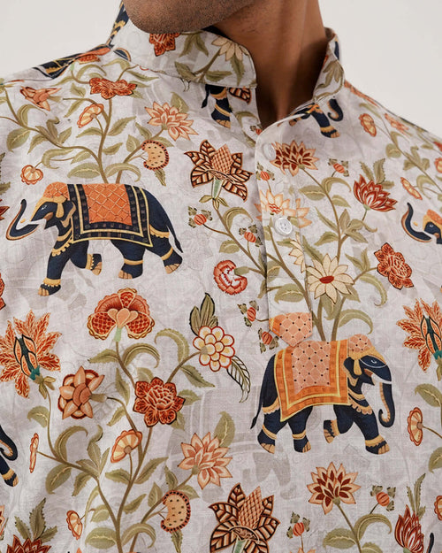 Golden Dynasty Short Kurta | Elegant Ethnic Wear for Men