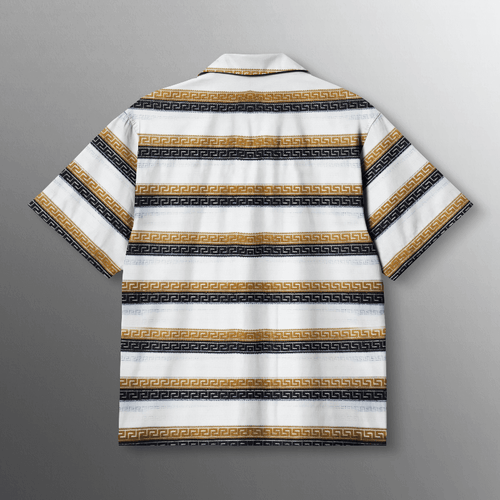 Golden Grids Knitted Shirt