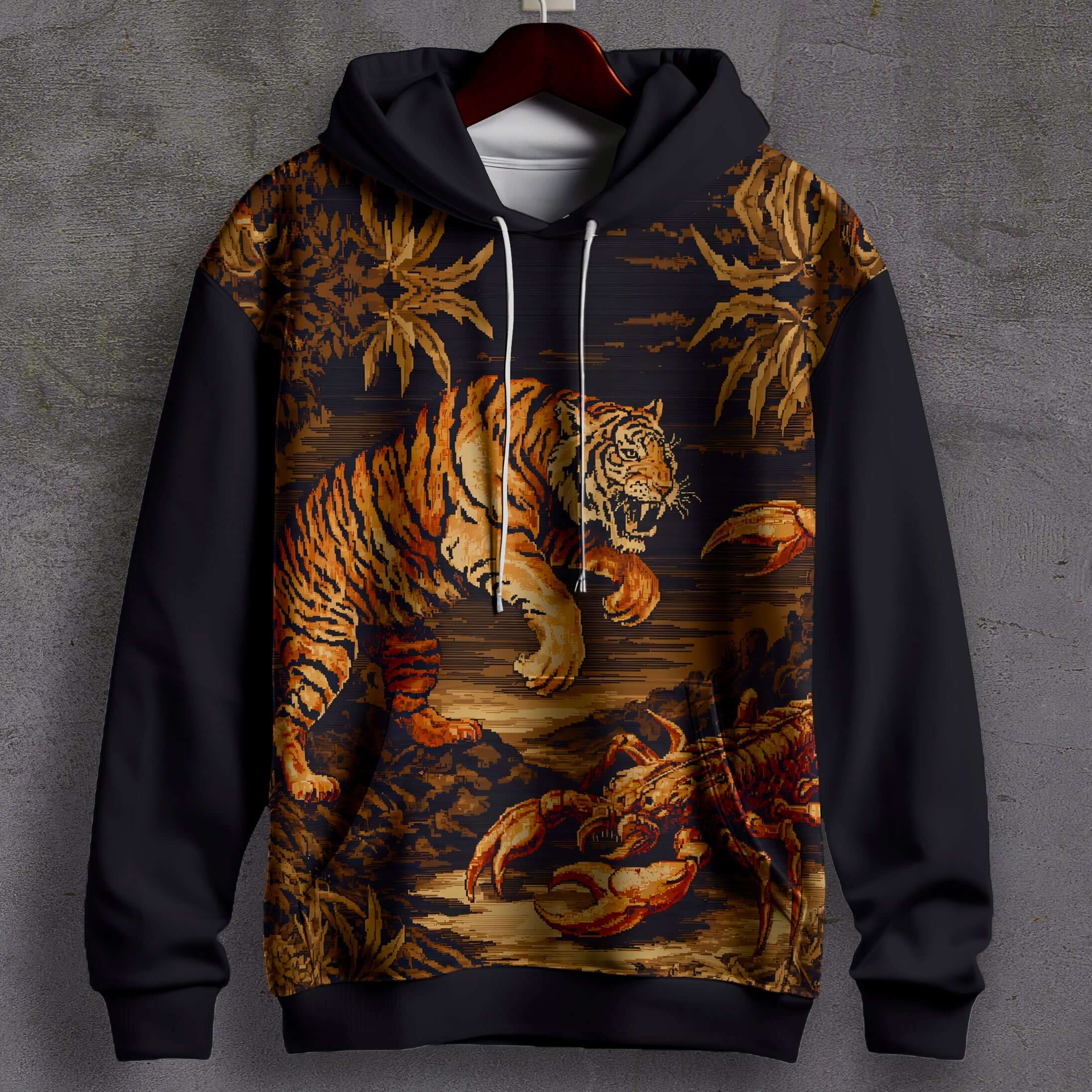 Jungle Fury Tiger Graphic Hoodie Front View