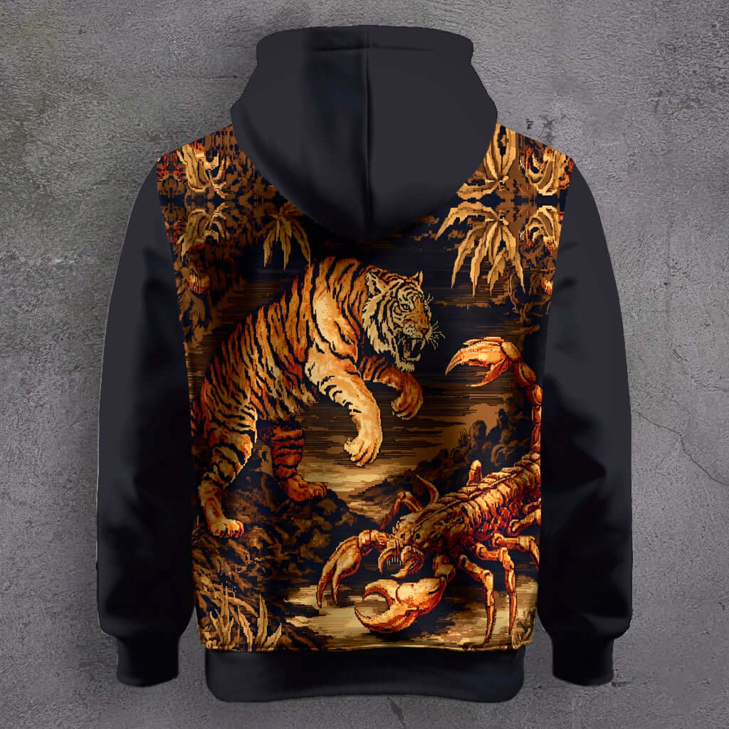 Men’s Graphic Hoodie with Jungle Artwork by Clazzey