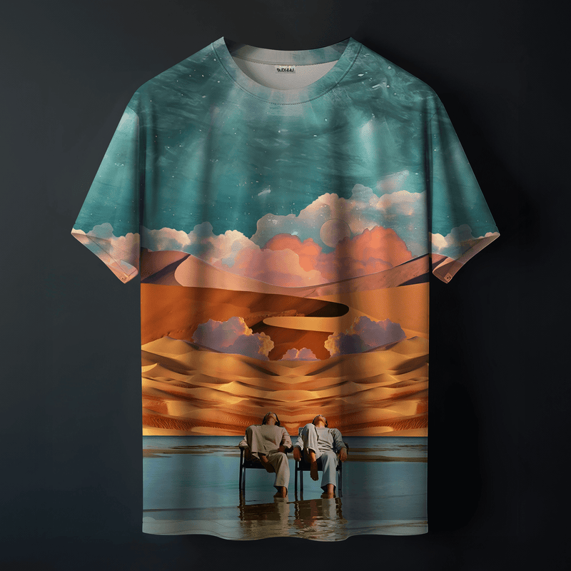 Desert Daydream Printed Tee for Bold and Artistic Streetwear Style