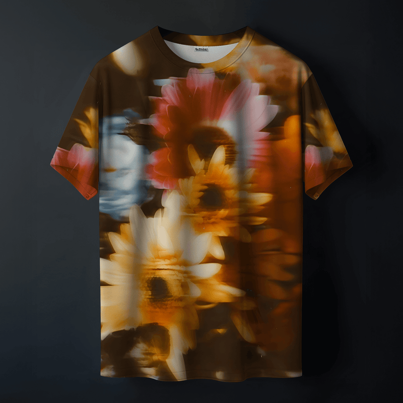 Dreamy Blossoms Printed Tee for Floral and Artistic Streetwear