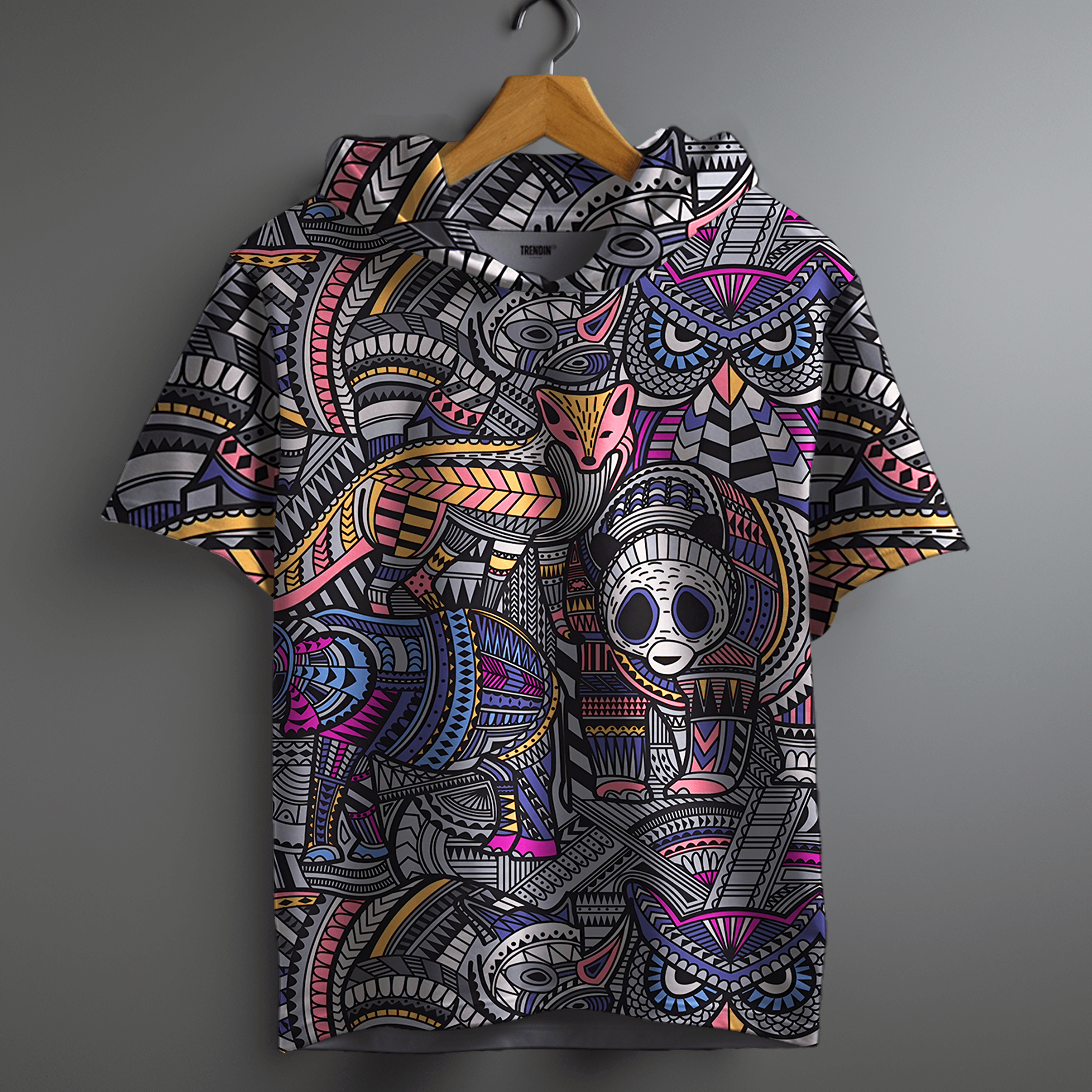 Tribal Illusions Printed Hoodie