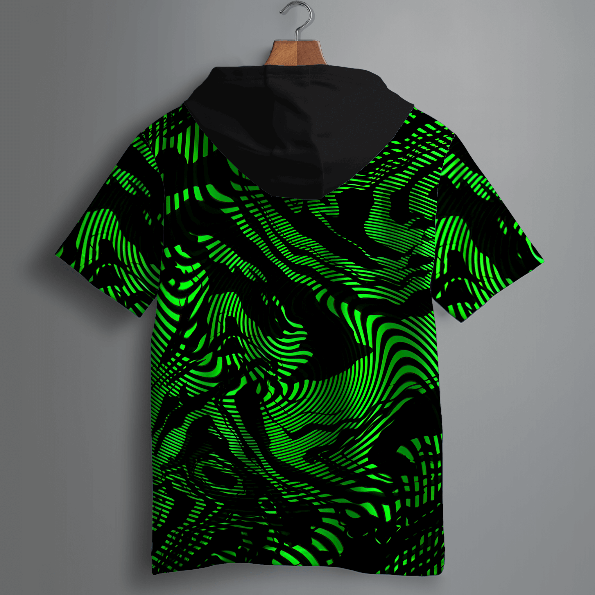 Neon Vortex Printed Hoodie