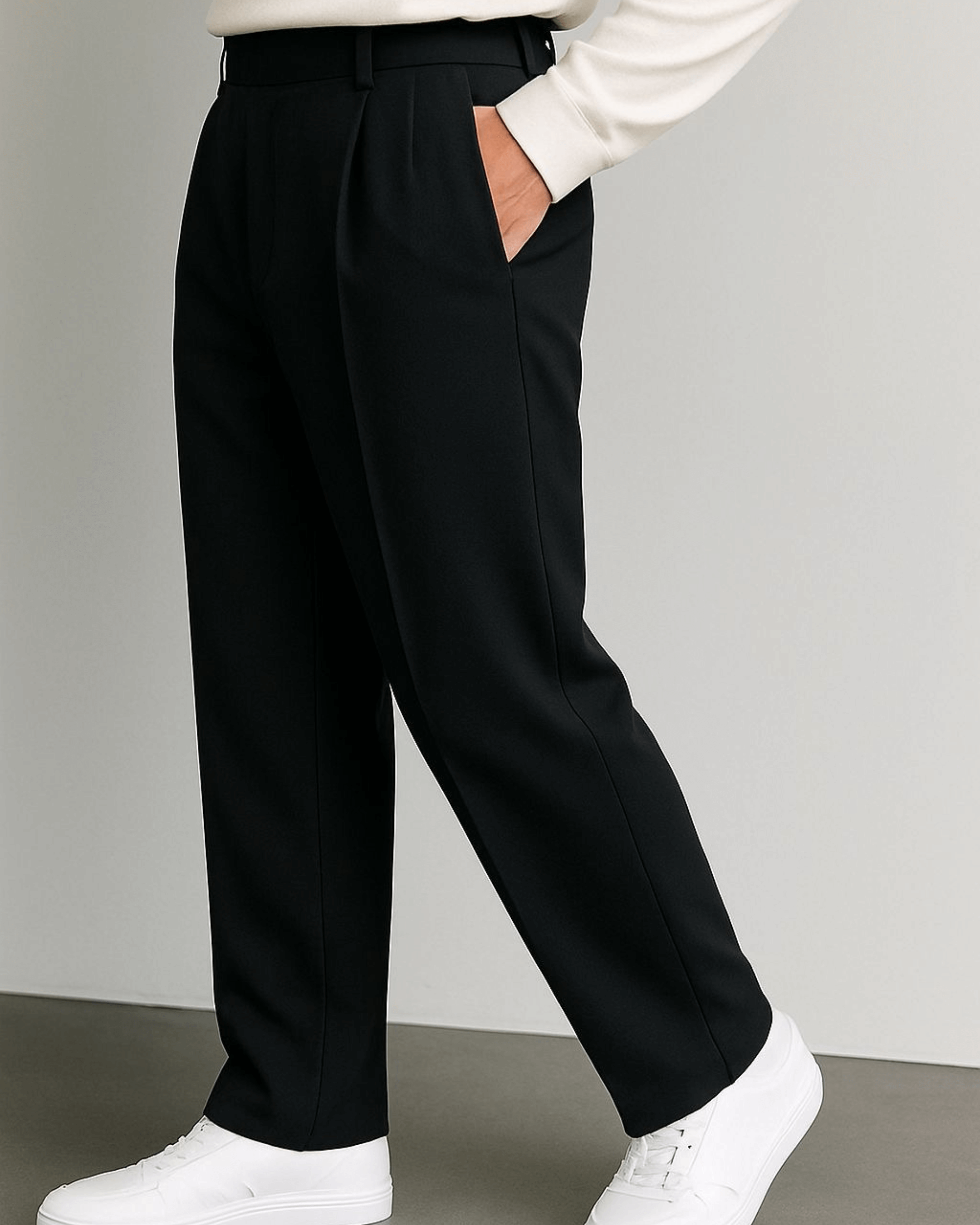 Jet Black Stretch Pants