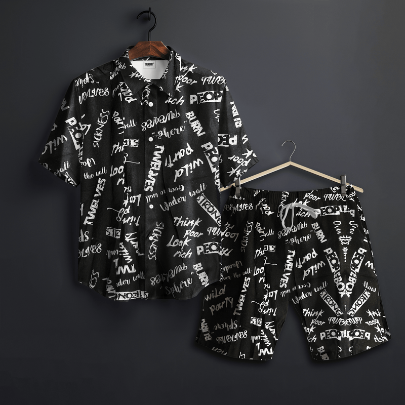 Printed Beach Shirts and Short Set | 100% cotton