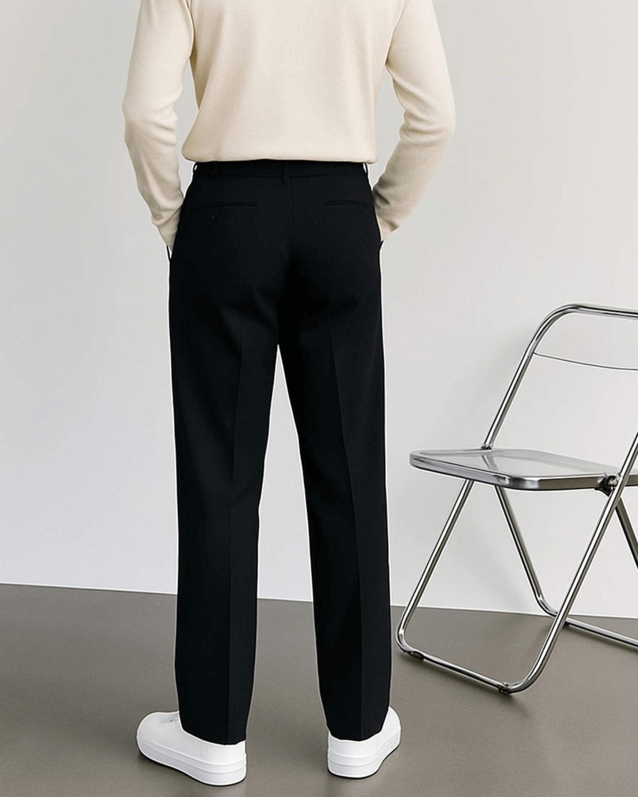 Jet Black Stretch Pants