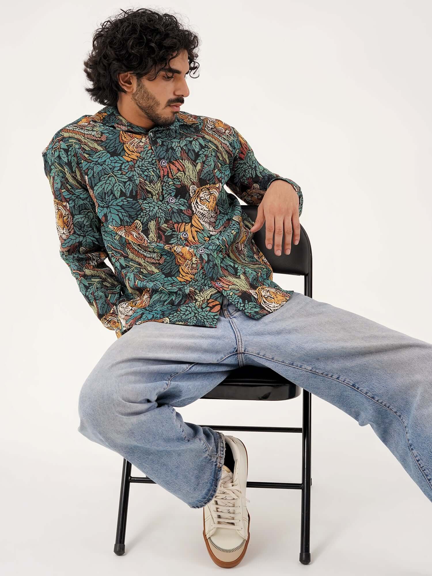 Jungle Royalty Shacket – Designer Cotton Jacket - CLAZZEY