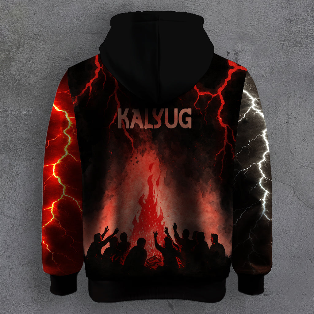 Kalyug Graphic Hoodie – Inferno Streetwear Print