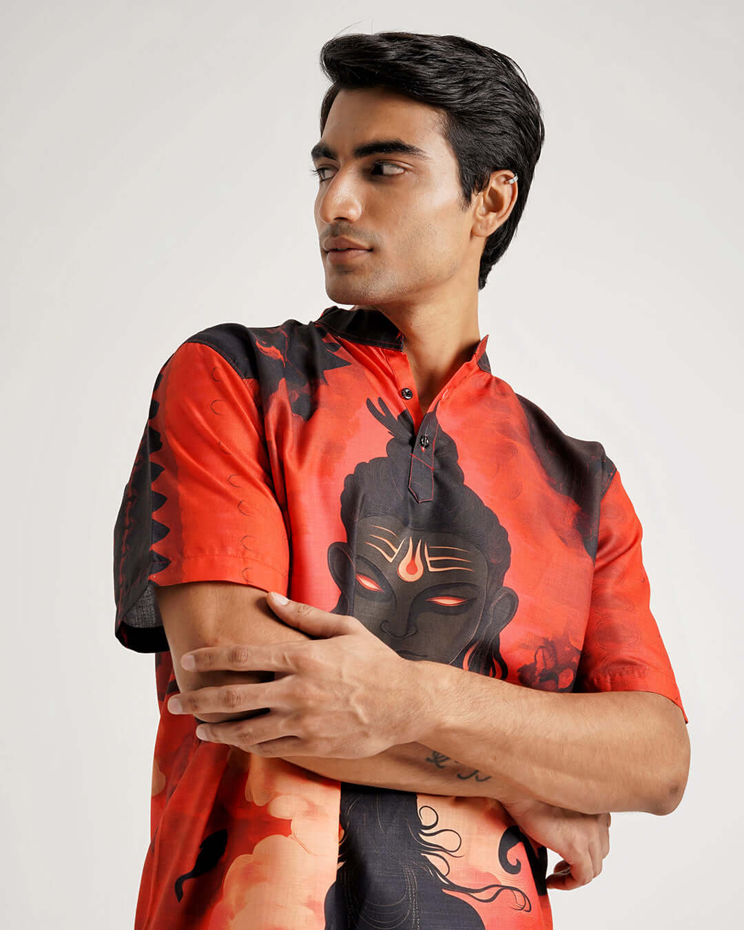 Mahakaal Short Kurta - 100% Cotton - CLAZZEY