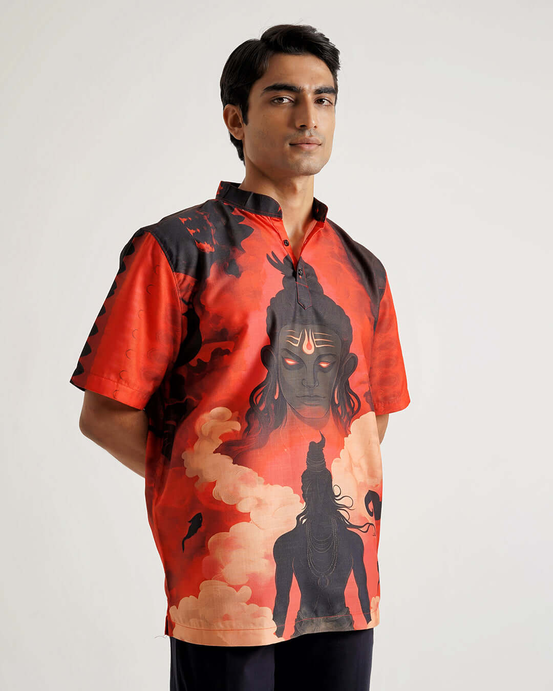 Mahakaal Short Kurta - 100% Cotton - CLAZZEY