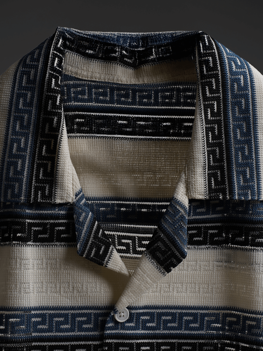 Ocean Waves Stripe Knitted Shirt