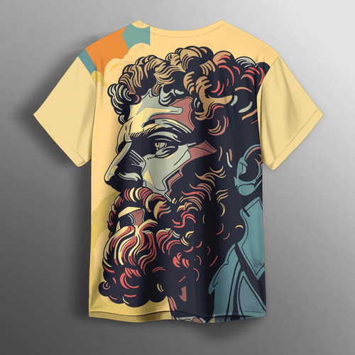Olympian God Printed Tee for Mythical and Powerful Streetwear