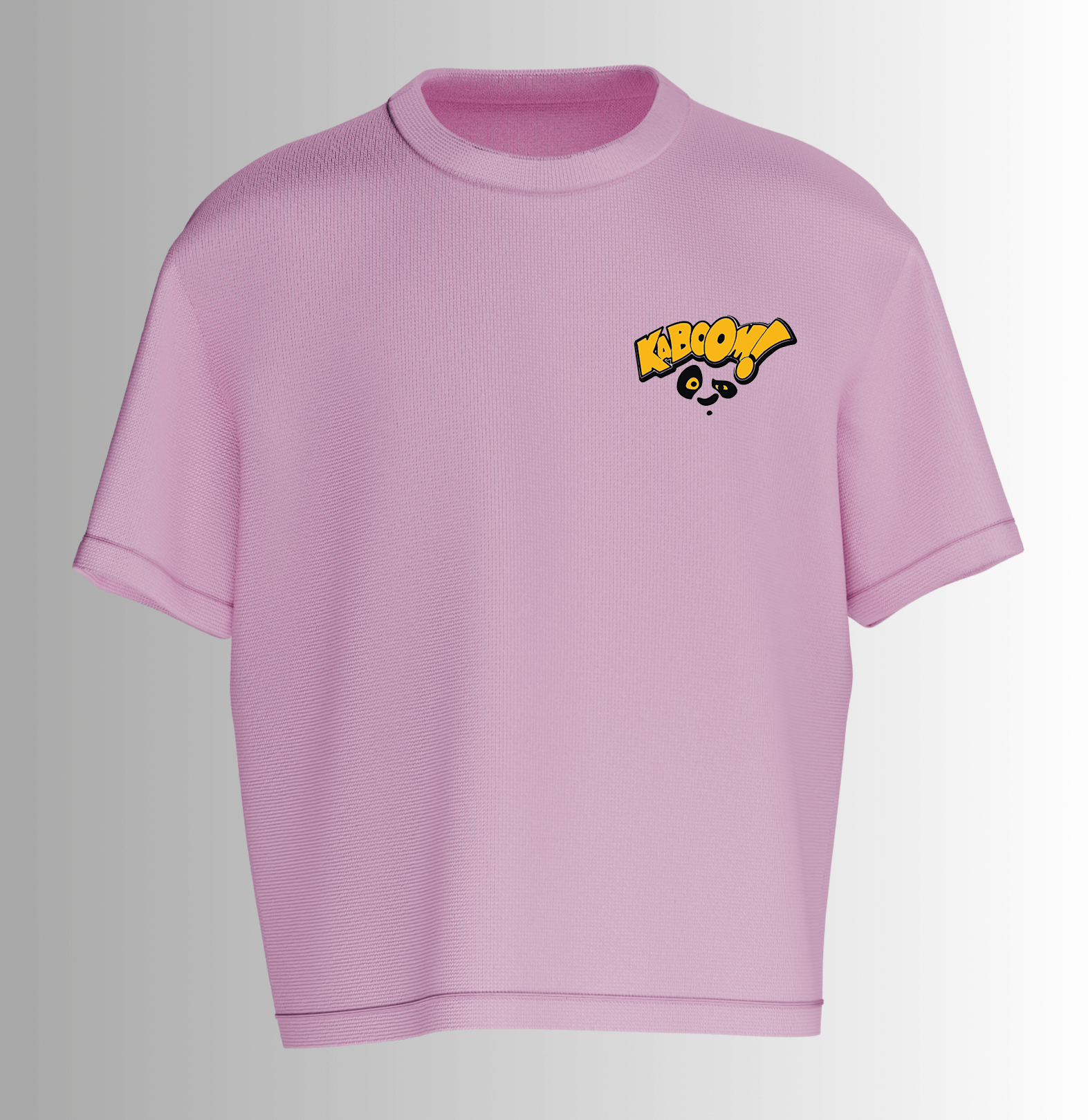 Panda Kick Puff Printed Oversized Tee