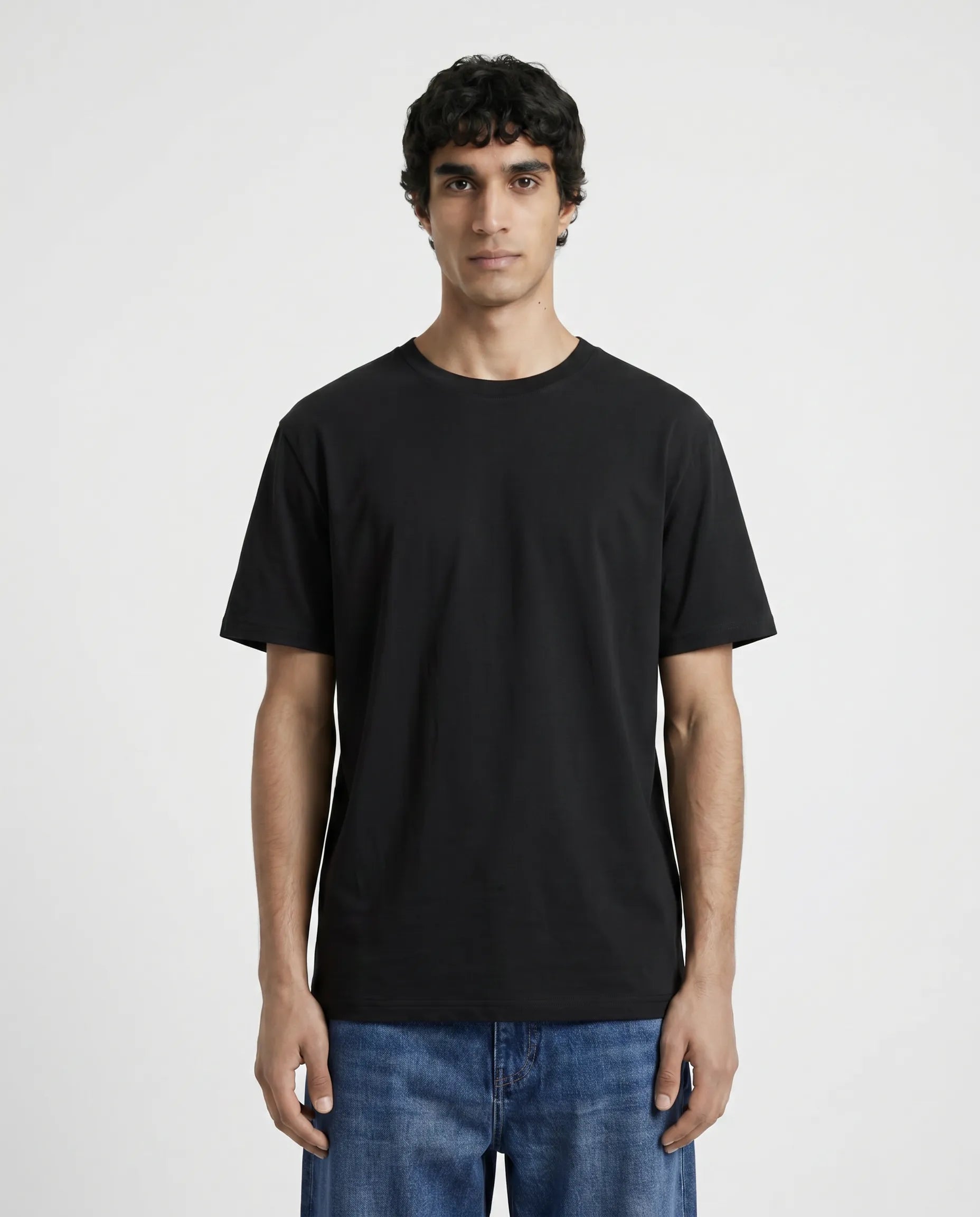Premium Cotton Relaxed T-Shirt Black CLAZZEY