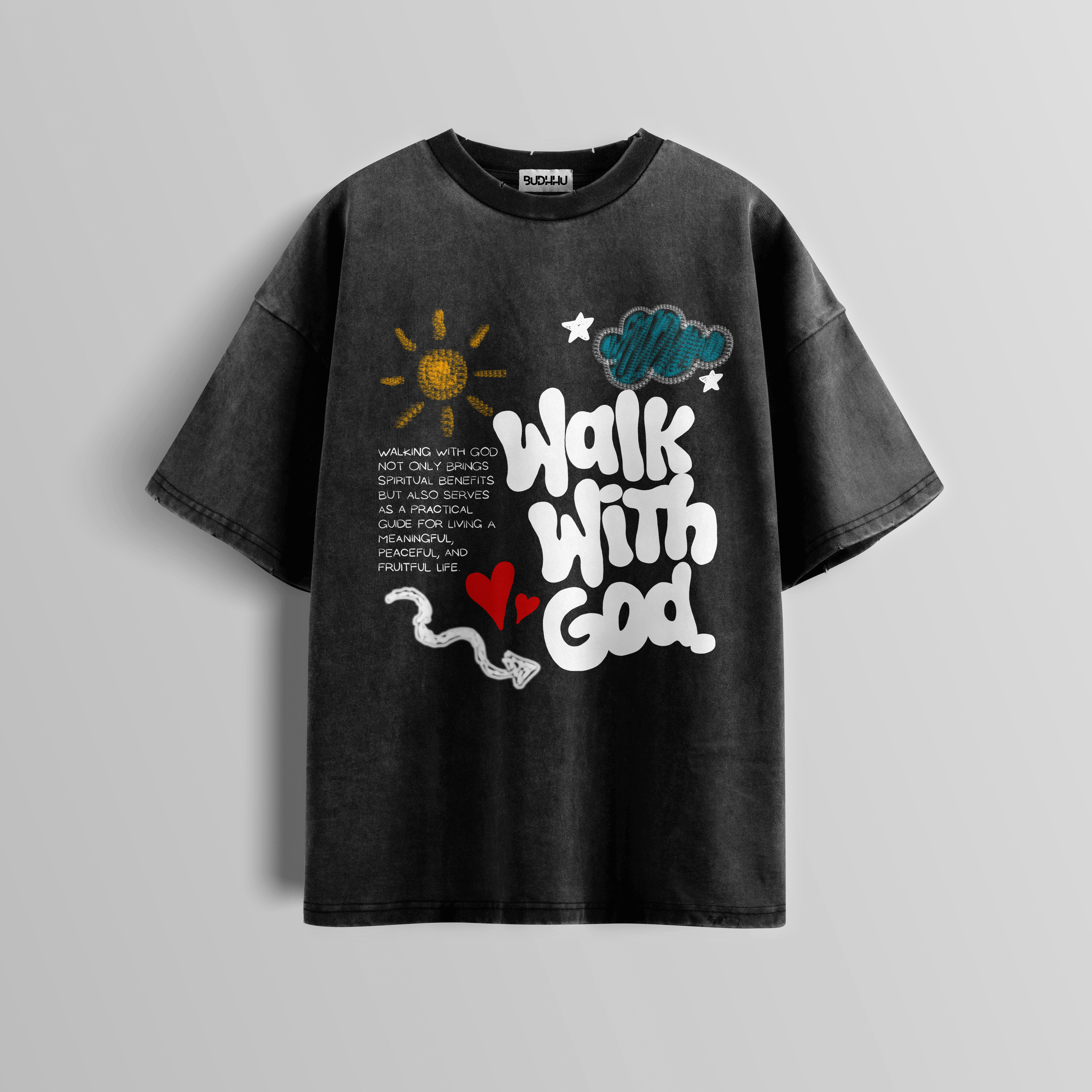 Walk With Faith Acid Wash Tee