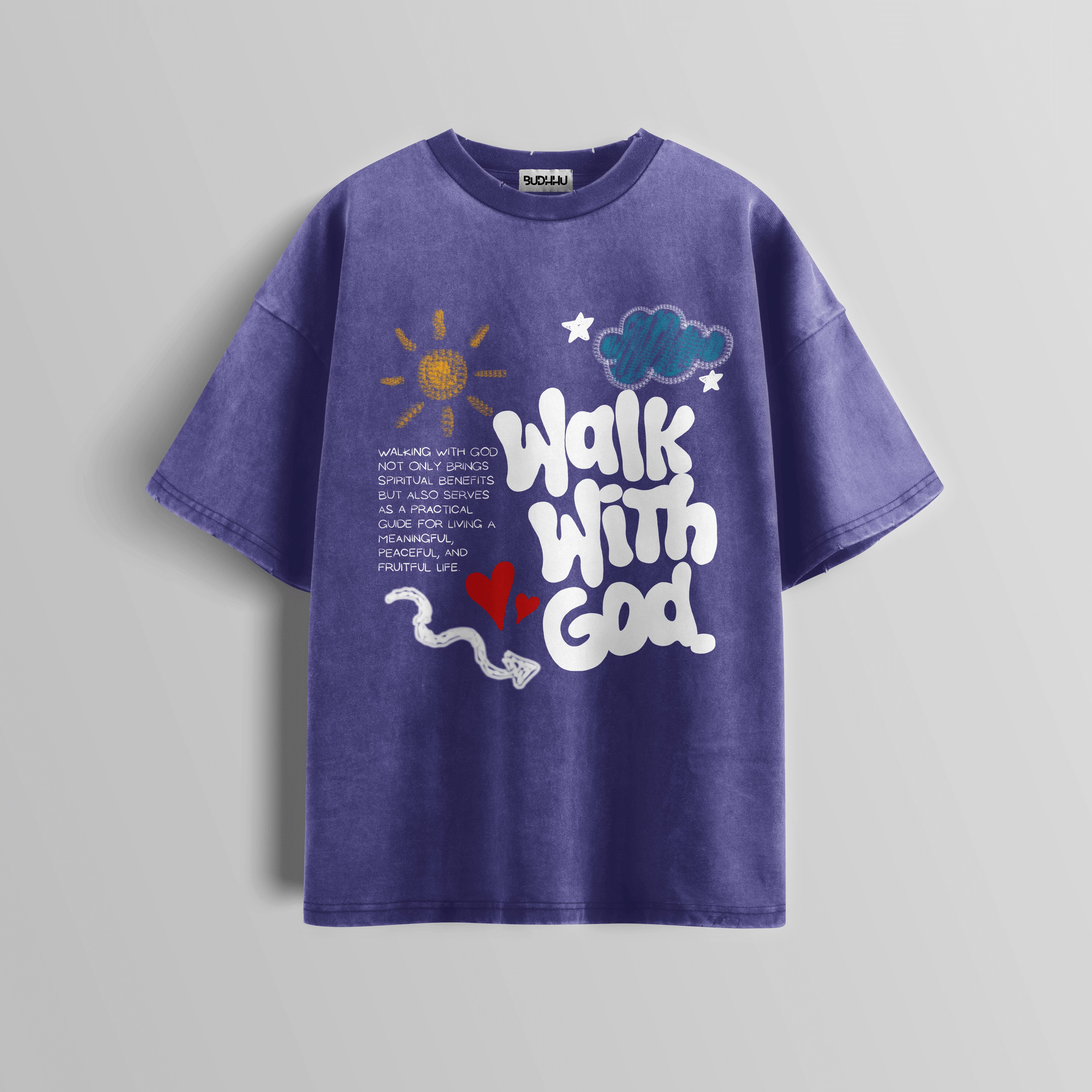 Walk With Faith Acid Wash Tee