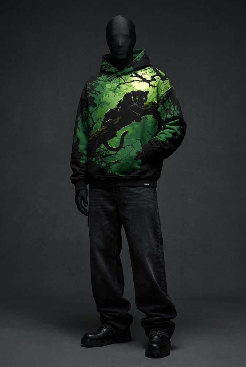 Jungle Phantom Printed Hoodie - Premium Fleece Comfort