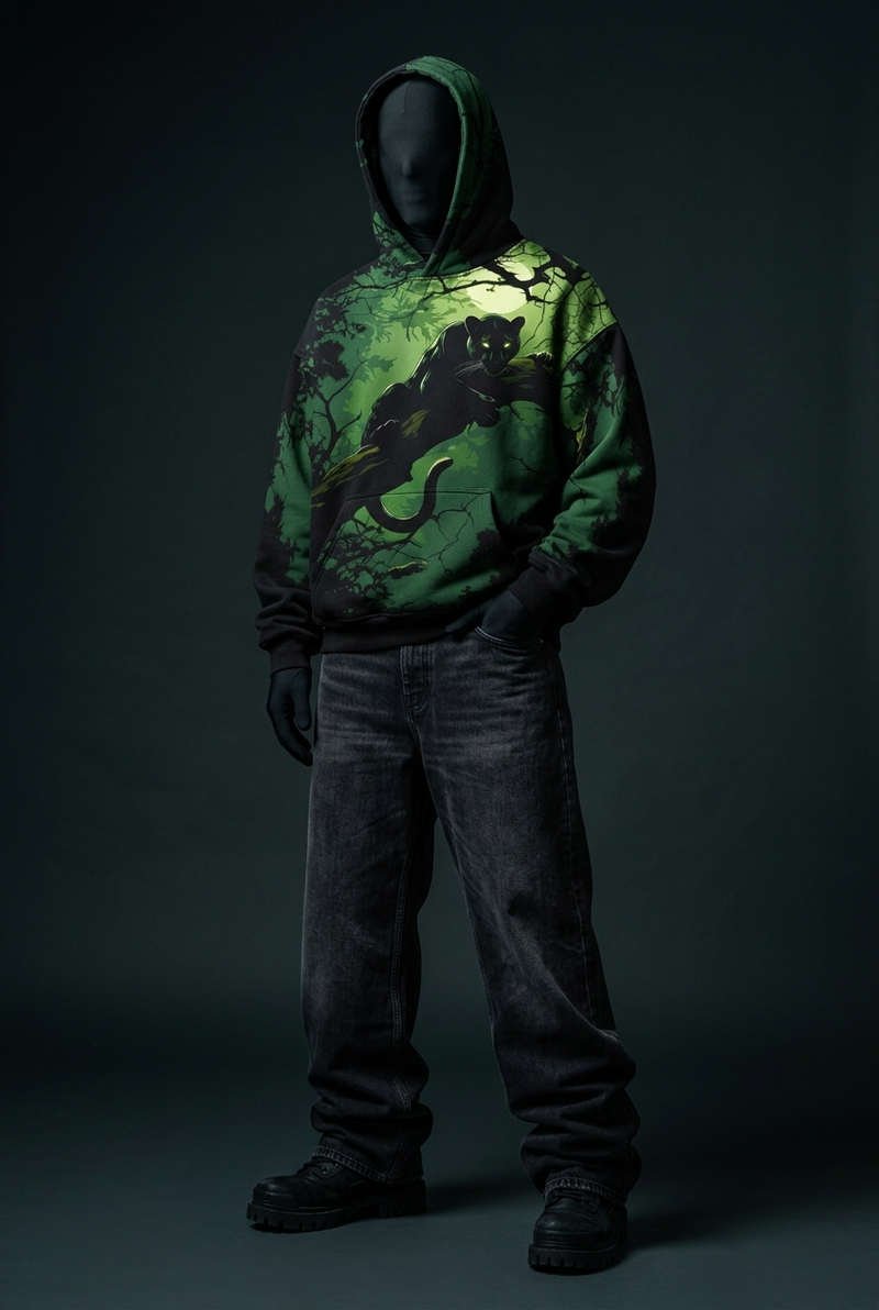 Jungle Phantom Printed Hoodie - Premium Fleece Comfort