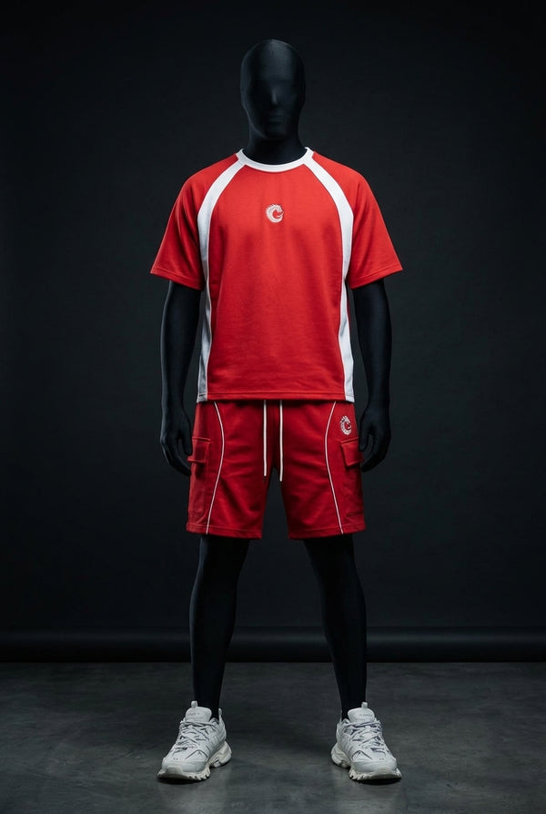 Ignite Red Heavyweight Tech-Terry Co-ord Set