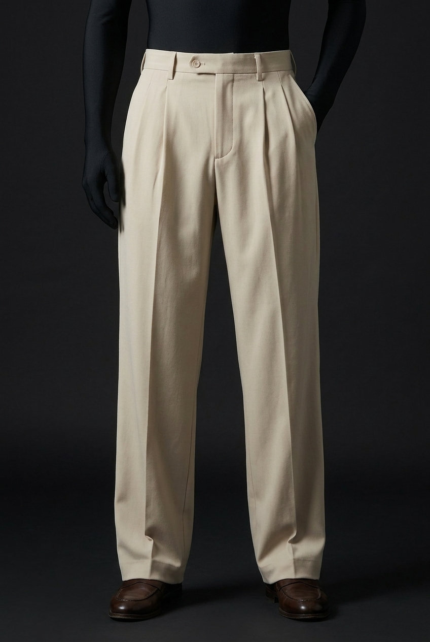 Sandstone Beige Stretch Pants for Neutral and Versatile