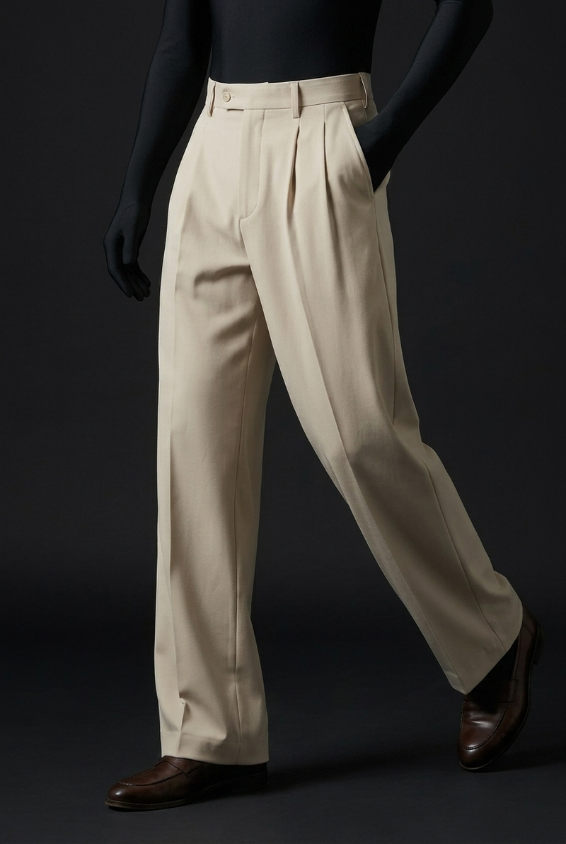 Sandstone Beige Stretch Pants for Neutral and Versatile