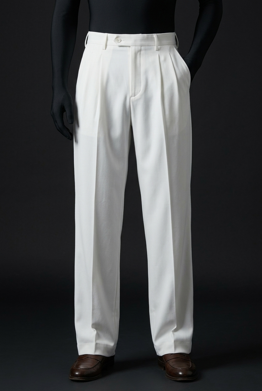 Ivory White Stretch Pants for Clean and Comfortable