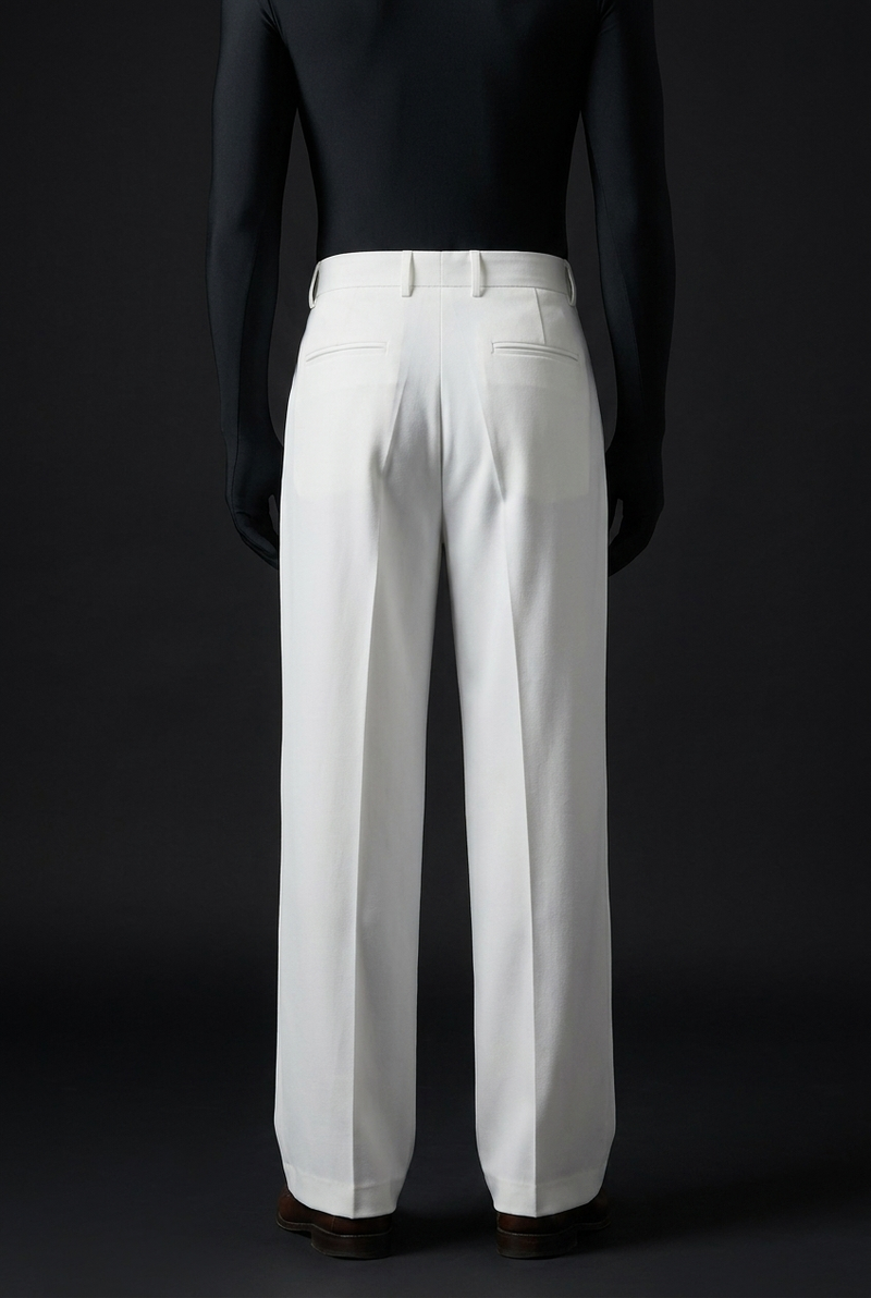 Ivory White Stretch Pants for Clean and Comfortable