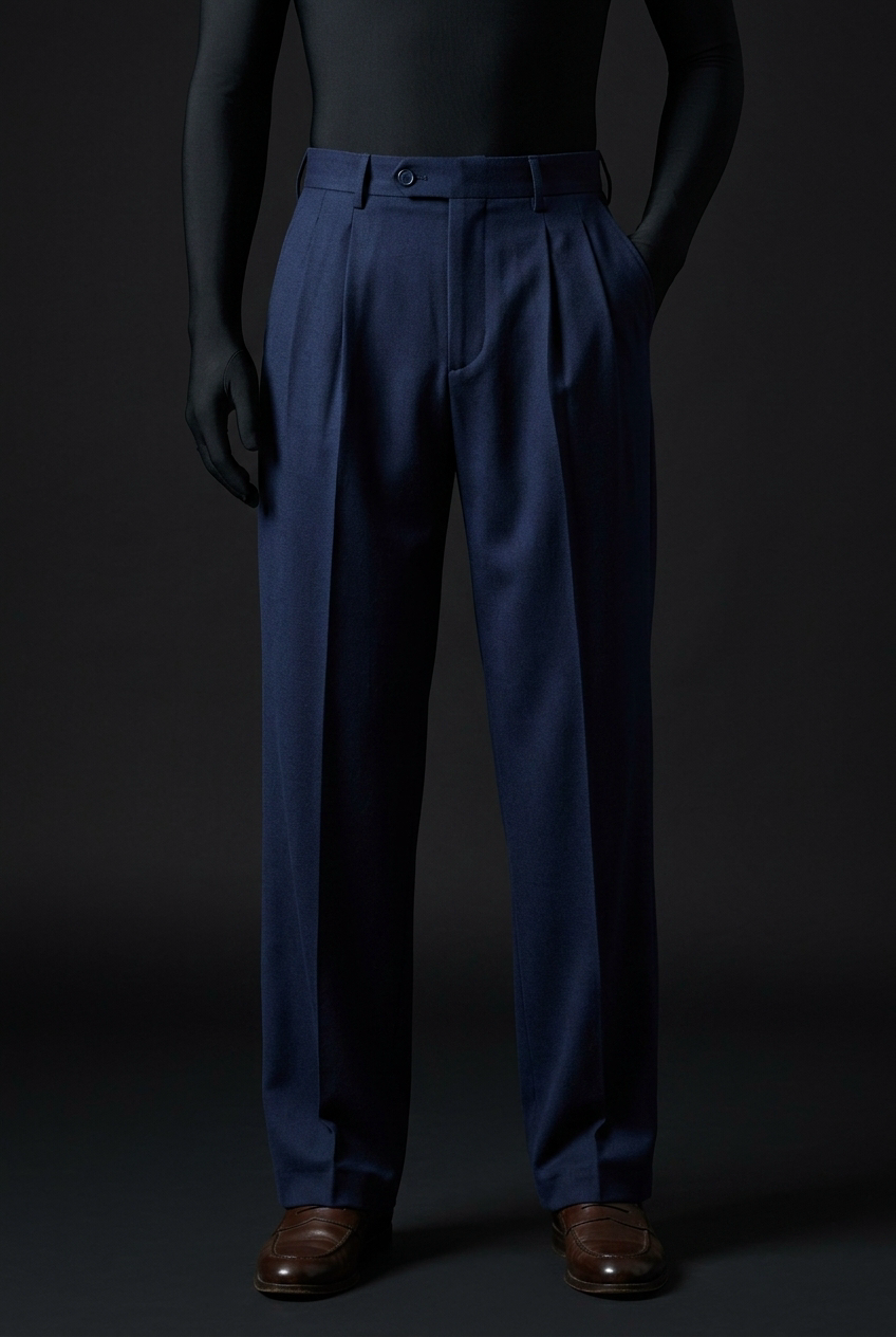 Navy Blue Stretch Pants for Classic and Comfortable
