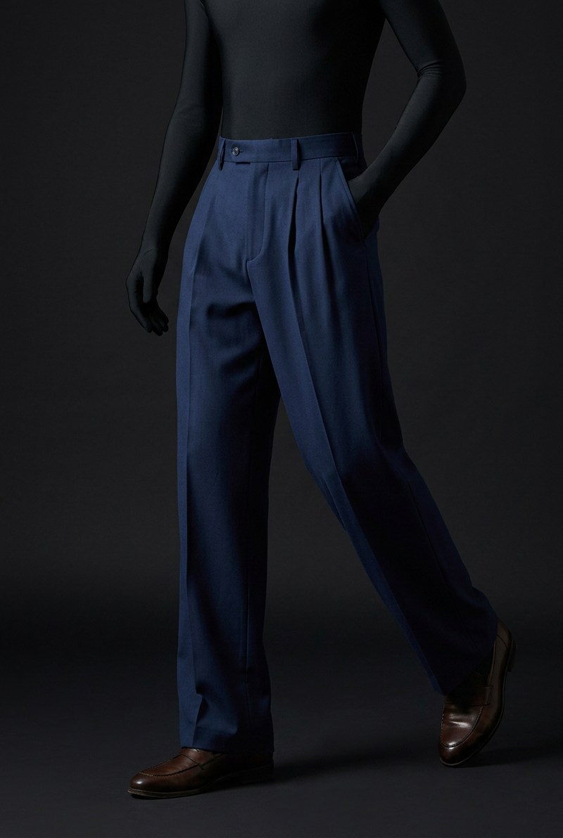 Navy Blue Stretch Pants for Classic and Comfortable